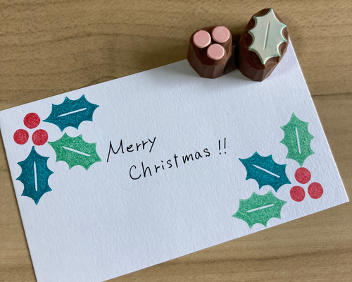 消しゴムはんこNo.326 冬のリーフセット クリスマス 消しゴムはんこNo.326 冬のリーフセット クリスマス