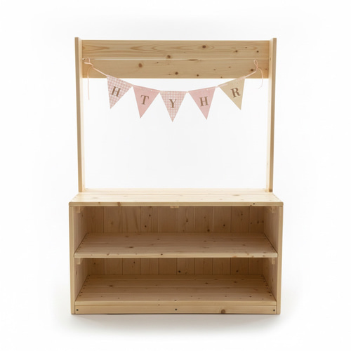 大きめ 木製ままごとキッチン】 お店屋さんごっこ 友だちと遊ぼう