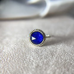 ラピスラズリ/クリスタルタブレット フラワーリング RG21-077