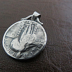 コイン ペンダント ネックレス リバティコイン 銀貨 ピース 平和 鷲 鳩 鳥 シルバー925 INCA 2枚目の画像
