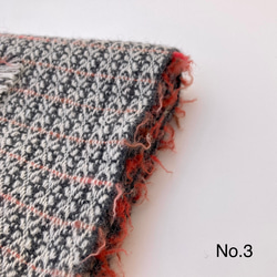 手織り スノーフレーク柄の模様織りマフラー 11枚目の画像