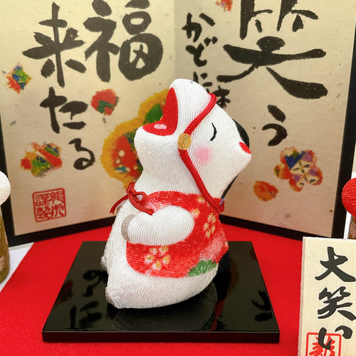 干支　午年　和飾り 令和8年 干支飾り【大笑い 午(屏風付き)】2026年 ちりめん 迎春 午年