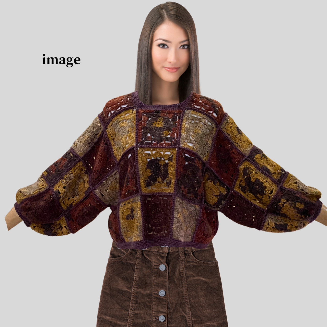 バルーンスリーブのモチーフプル