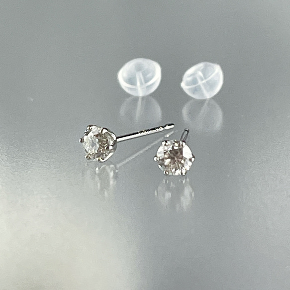 宝石鑑別書付き　PT900 天然ダイヤモンドピアス0.3ct 6枚目の画像