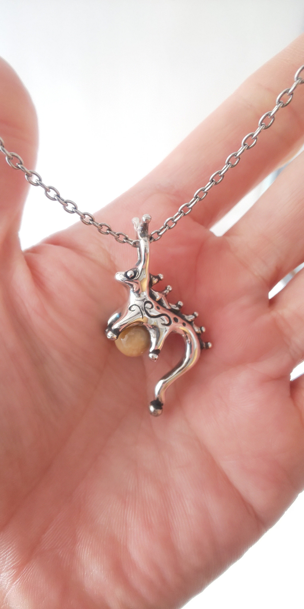 ★値下げしました  ※一点物  妄想幻獣シリーズ 『泥鼠』ペンダント (フォッシルコーラル8ミリ使用)【送料無料】