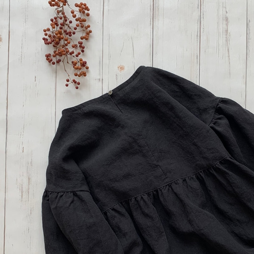 potpourri ワンピース 長袖 *黒 ※受注制作※ ワンピース erka