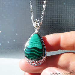 マラカイト ネックレス / Malachite with 18k Necklace 7枚目の画像