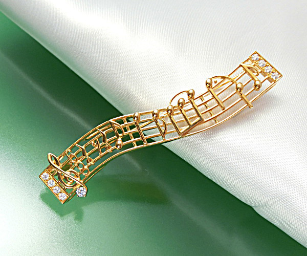 金仕上げメンデルスゾーンブローチ・シルバー製：「歌の翼」　◎日本製