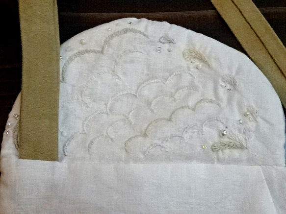 手縫い セキセイインコのミニポシェット(アルビノ) 6枚目の画像