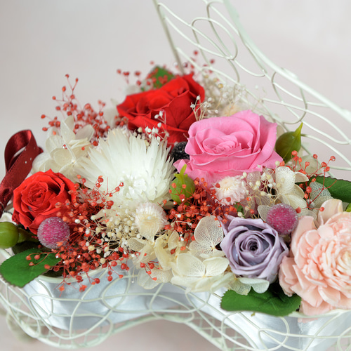 造花 アレンジ フラワーアレンジメント花台含めてない