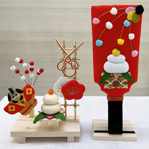 【お値下げしました！！】正月飾り　歌舞伎羽子板　紅白セット Amazon | 高島屋 別製 趣味の御羽子板 12点まとめて 押絵羽子板