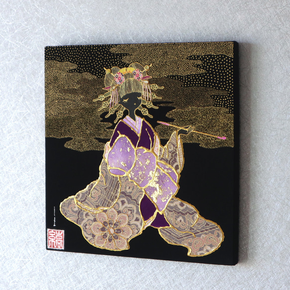 〈如蓮華在水　睡蓮　金彩〉　着物　アートパネル　〈Nyorengezaisui　SUIREN　Kinsai〉 3枚目の画像