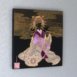 〈如蓮華在水　睡蓮　金彩〉　着物　アートパネル　〈Nyorengezaisui　SUIREN　Kinsai〉 2枚目の画像