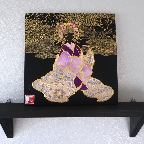 〈如蓮華在水　睡蓮　金彩〉　着物　アートパネル　〈Nyorengezaisui　SUIREN　Kinsai〉 7枚目の画像