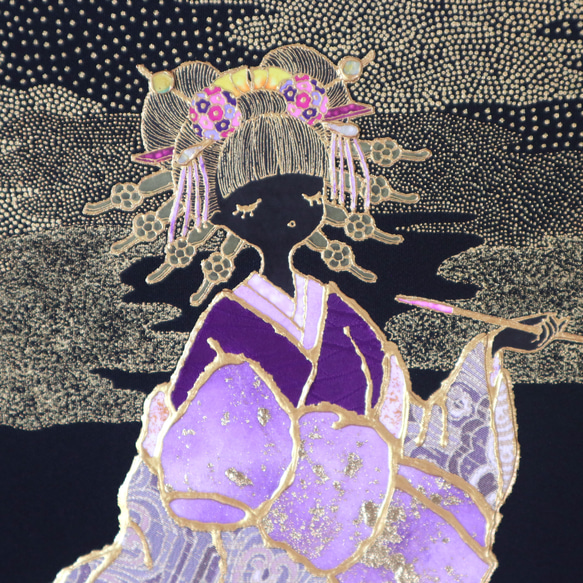 〈如蓮華在水　睡蓮　金彩〉　着物　アートパネル　〈Nyorengezaisui　SUIREN　Kinsai〉 5枚目の画像
