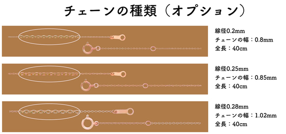 丸あずき10金ネックレスチェーン　ピンクゴールド【K10PG】レディース　チェーン幅：0.8~1.02㎜　長さ：40㎝ 11枚目の画像