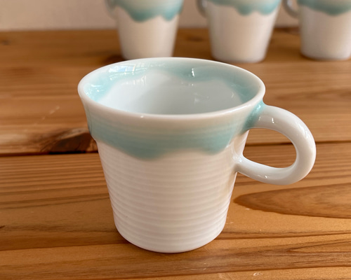 クラフトコンペ大賞受賞作家がつくる】白磁雨だれデミタスカップ