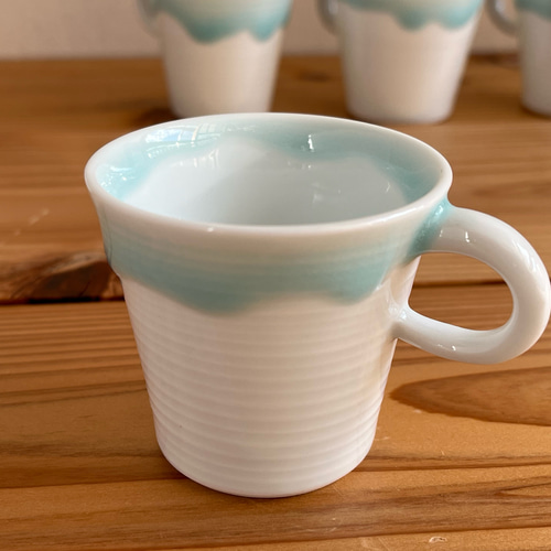 クラフトコンペ大賞受賞作家がつくる】白磁雨だれデミタスカップ