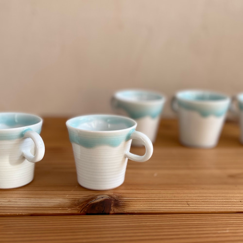 クラフトコンペ大賞受賞作家がつくる】白磁雨だれデミタスカップ