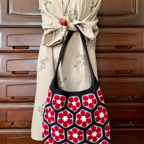 極美品 MARY QUANT マリークワント ショルダーバッグ 花柄 白