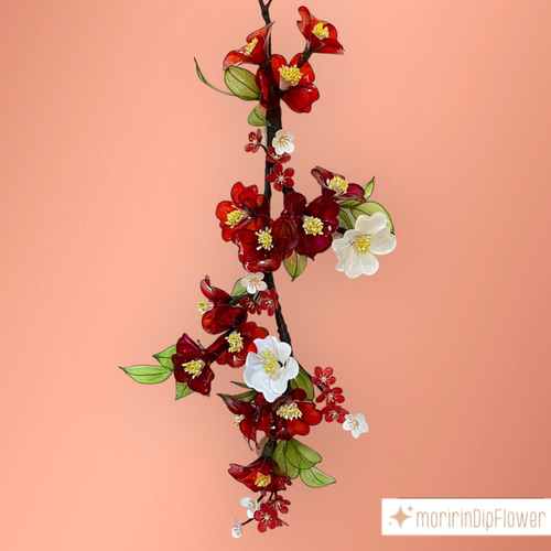 椿 ガーランド ディップフラワー アメリカンフラワー 新春 ガーランド