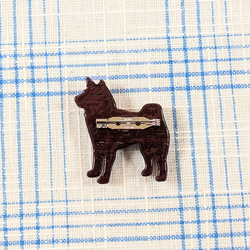 木製　ブローチ　(  柴犬 ) 3枚目の画像