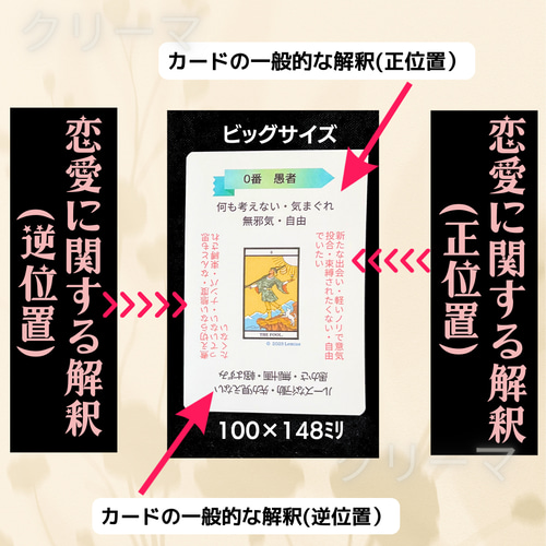 B-3】現役講師が作った、ありそうでなかった大きい字のタロット B-3】現役講師が作った、ありそうでなかった大きい字のタロット