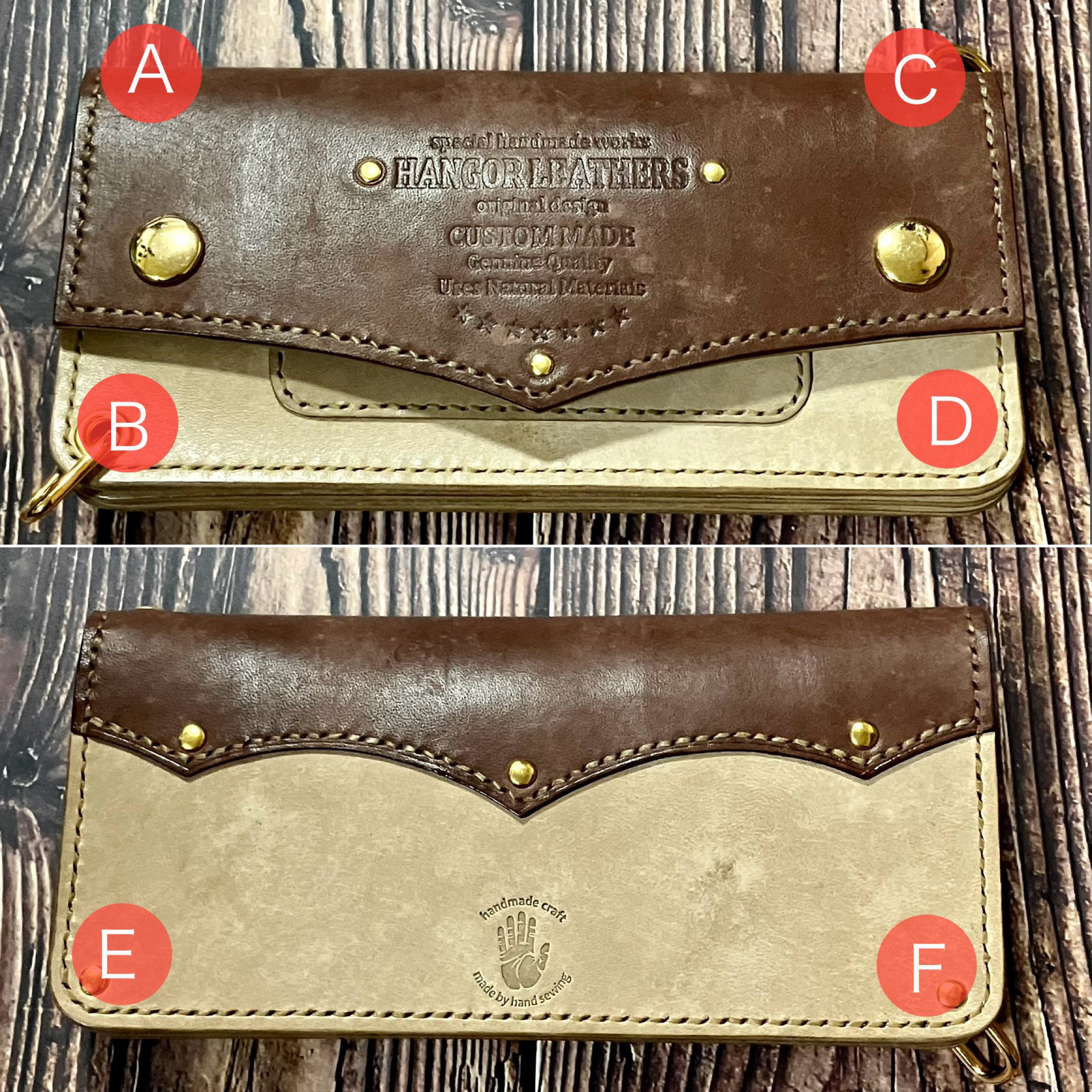 トラッカーウォレット ウエスタンルック TRUCKER WALLET(イタリアンレザー / マヤ ) バイカーズ