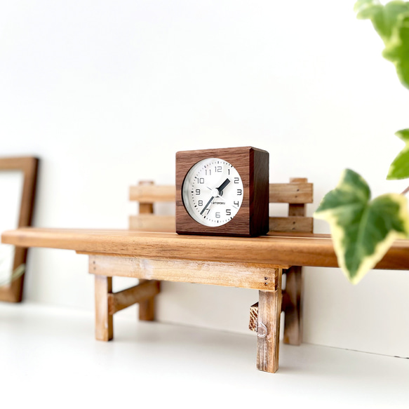 KATOMOKU alarm clock 7 ウォールナット km-100WA 1枚目の画像