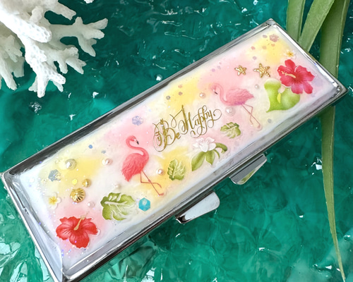 フラミンゴ サボテン ピルケース フラミンゴ サボテン ピルケース フラミンゴ - 家具・生活雑貨の