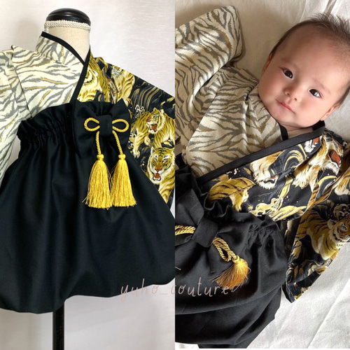 lalala...a様用 ハンドメイド ベビー袴 お食い初め お宮参り 男の子 袴ロンパース60 70 80 90サイズ【お食い初めやお宮参り】男の子