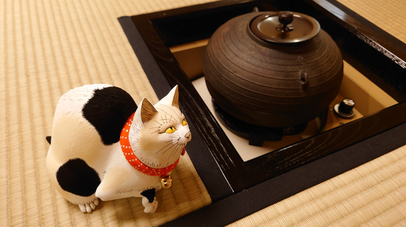 鼠よけの猫　立体置物【限定10点】 鼠よけの猫 木札