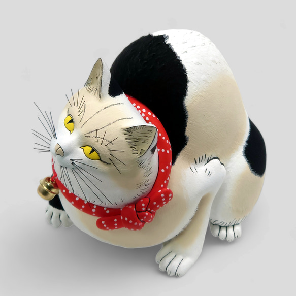 鼠よけの猫　立体置物【限定10点】 鼠よけの猫 木札