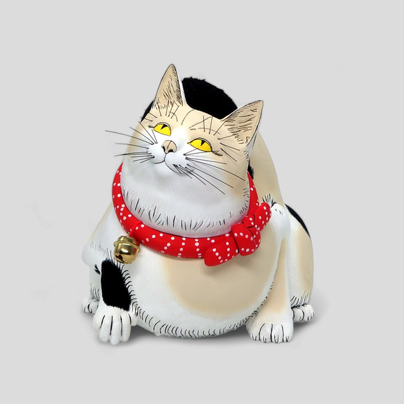 鼠よけの猫　立体置物【限定10点】 鼠よけの猫 木札