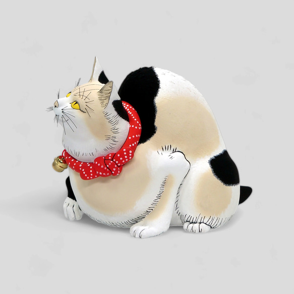 鼠よけの猫　立体置物【限定10点】 鼠よけの猫 木札