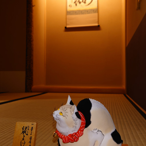 鼠よけの猫 立体置物【限定10点】 招き猫 キタニ浮世絵造形屋