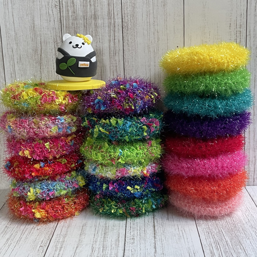 キラキラ☆スセミたわし(エコたわし)オレンジ その他キッチン小物