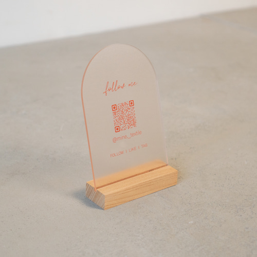 ミニサイズアクリル看板 レジ横POP サインボード 店舗看板 QRコード