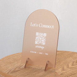 ミニサイズアクリル看板 レジ横POP サインボード 店舗看板 QRコード