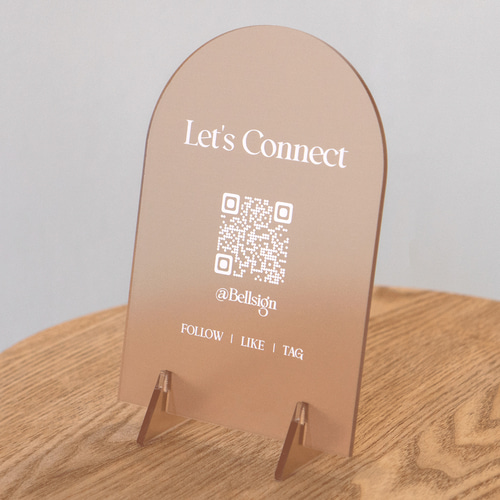 ミニサイズアクリル看板 レジ横POP サインボード 店舗看板 QRコード