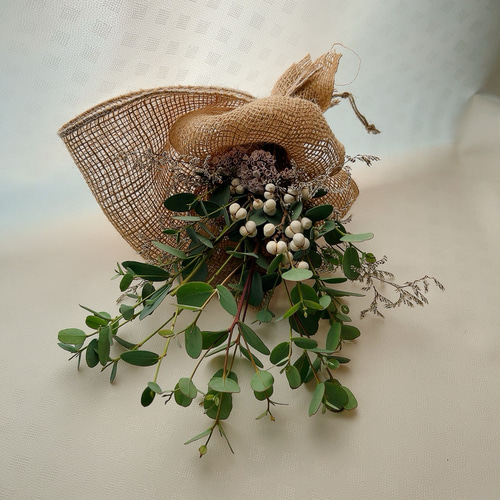 ドライフラワースワッグユーカリナンキンハゼリース ナチュラル