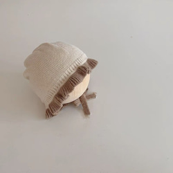 即納《 knit frills bonnet 》子供服 / カジュアル / 出産祝い / ギフト / NI-033 6枚目の画像
