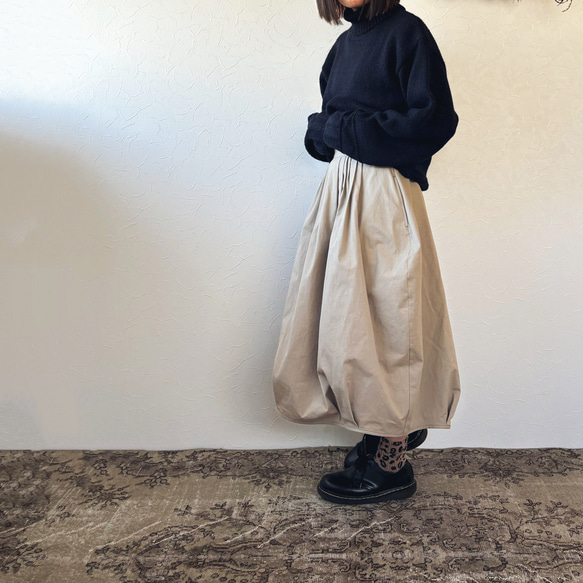 軽やかバルーンスカート(裾タック仕様) 4枚目の画像