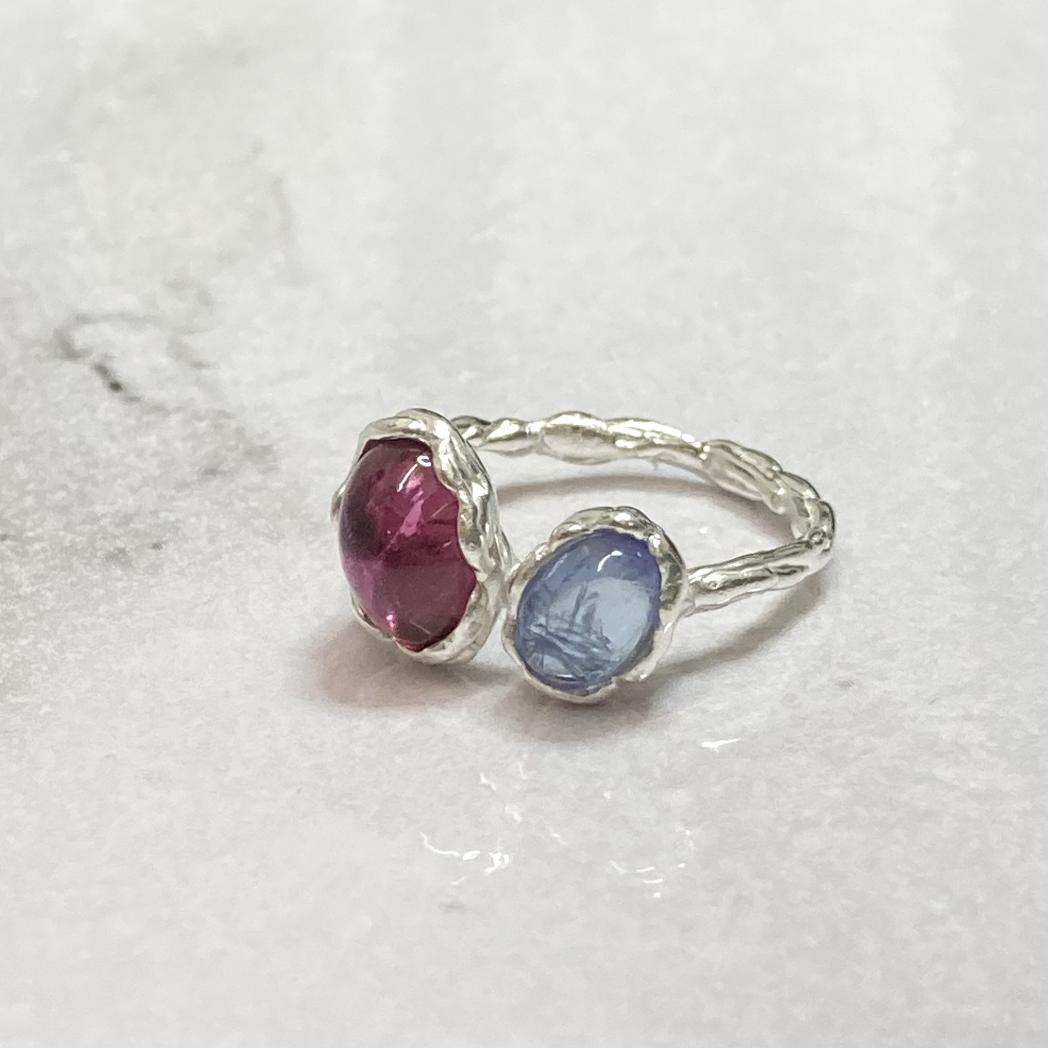 SV925 ピンクトルマリン×タンザナイト 約12号