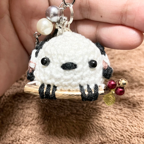 シマエナガのストラップ あみぐるみ abee1 通販 17014595｜Creema