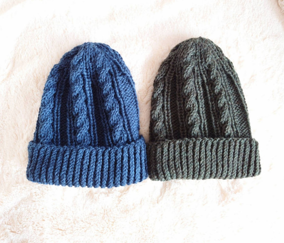 KARL DONOGHUE　ハンドメイド　ケーブル編みニット帽 KARL DONOGHUE ハンドメイド ケーブル編みニット帽