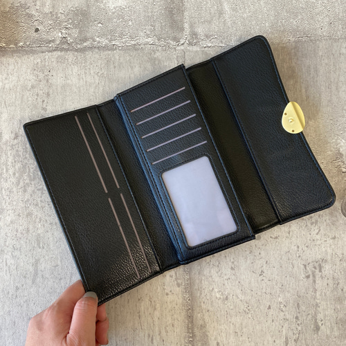 レア美品✨プラダ♡チェーンウォレットフラップ長財布 シルバー金具花