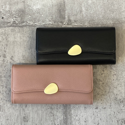 メタルカラーモチーフ長財布／ウォレット 財布 シンプル きれい