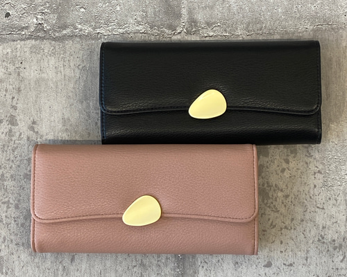 長財布　ウォレット風長財布　オリジナル　フルハンドメイド　財布　ウォレット Legato Largo 財布 レディース ブランド 長財布 光沢 がま口 本