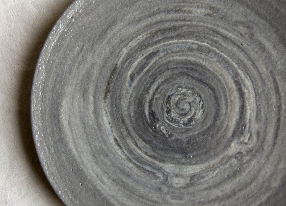 marble plate18cm gray,blue1,2 8枚目の画像